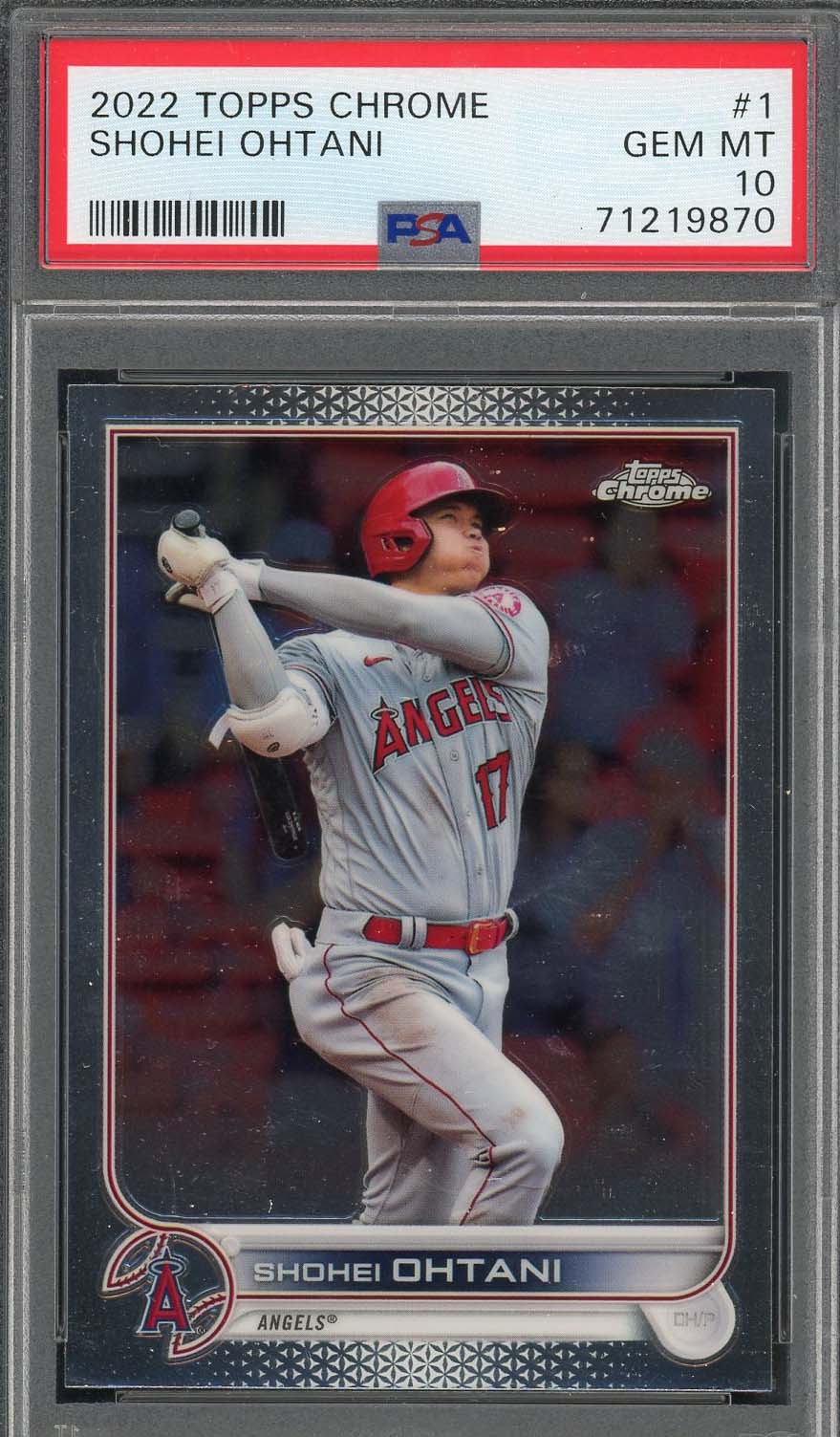Shohei Ohtani 2022 Topps Chrome Baseball Card #1 Graded PSA 10