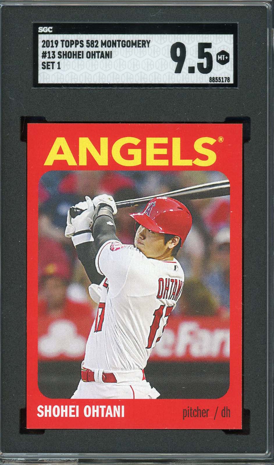 Shohei Ohtani 2019 Topps 582 Montgomery Club Baseball Card #13 SGC 9.5