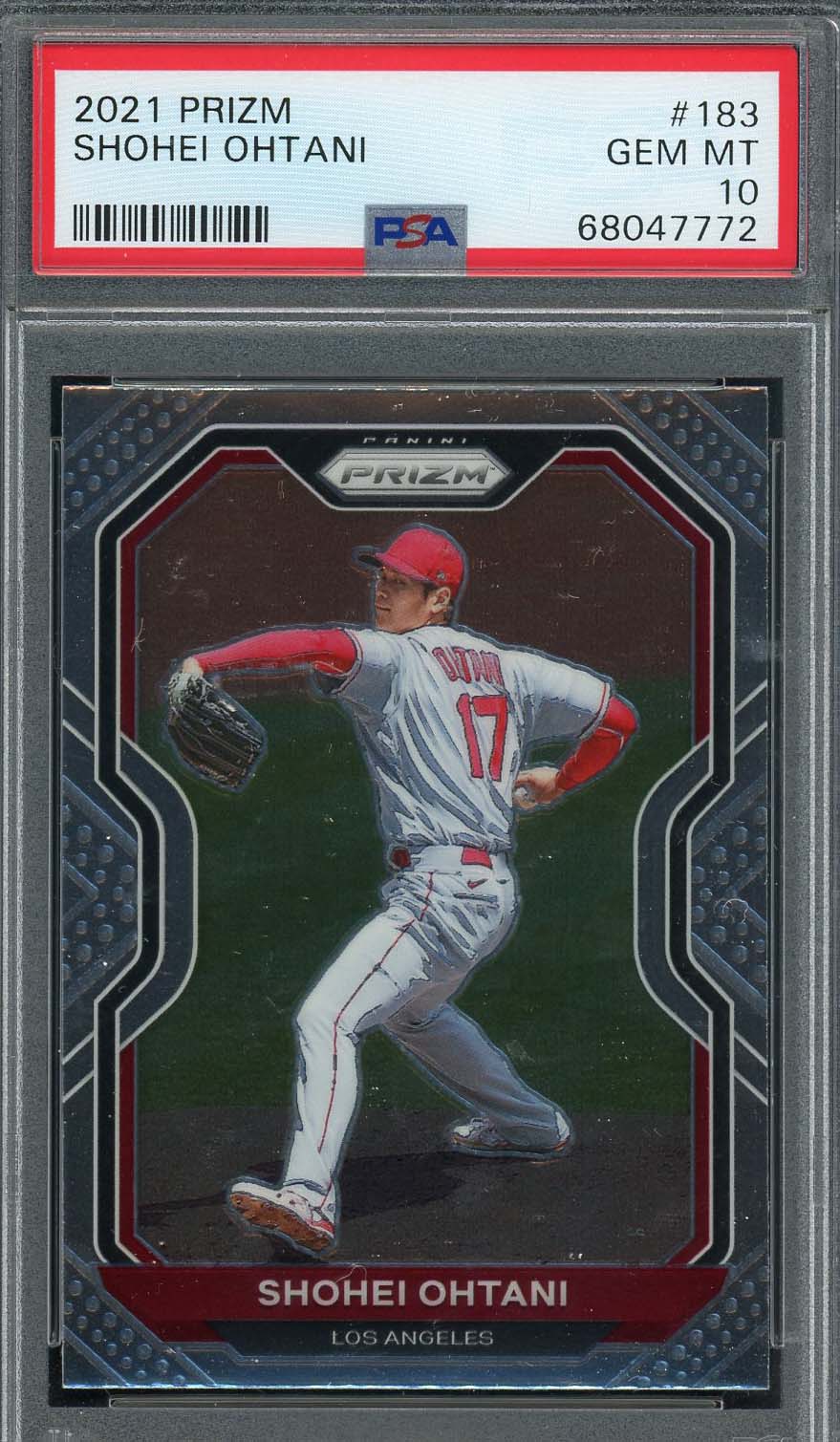Shohei Ohtani 2021 Panini Prizm Baseball Card #183 Graded PSA 10