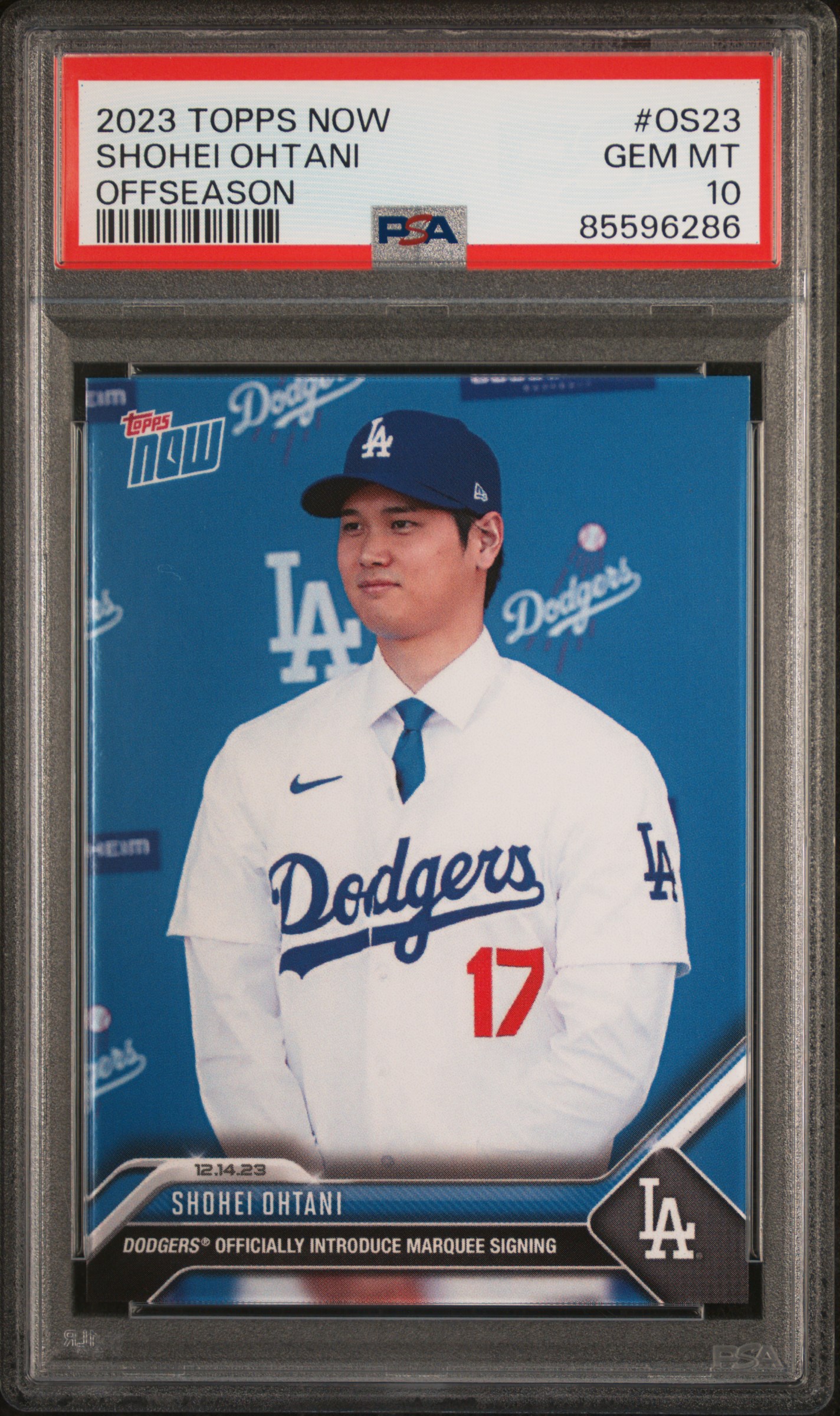 Shohei Ohtani 2023 Topps Now Offseason Baseball Card #OS23 Graded PSA 10