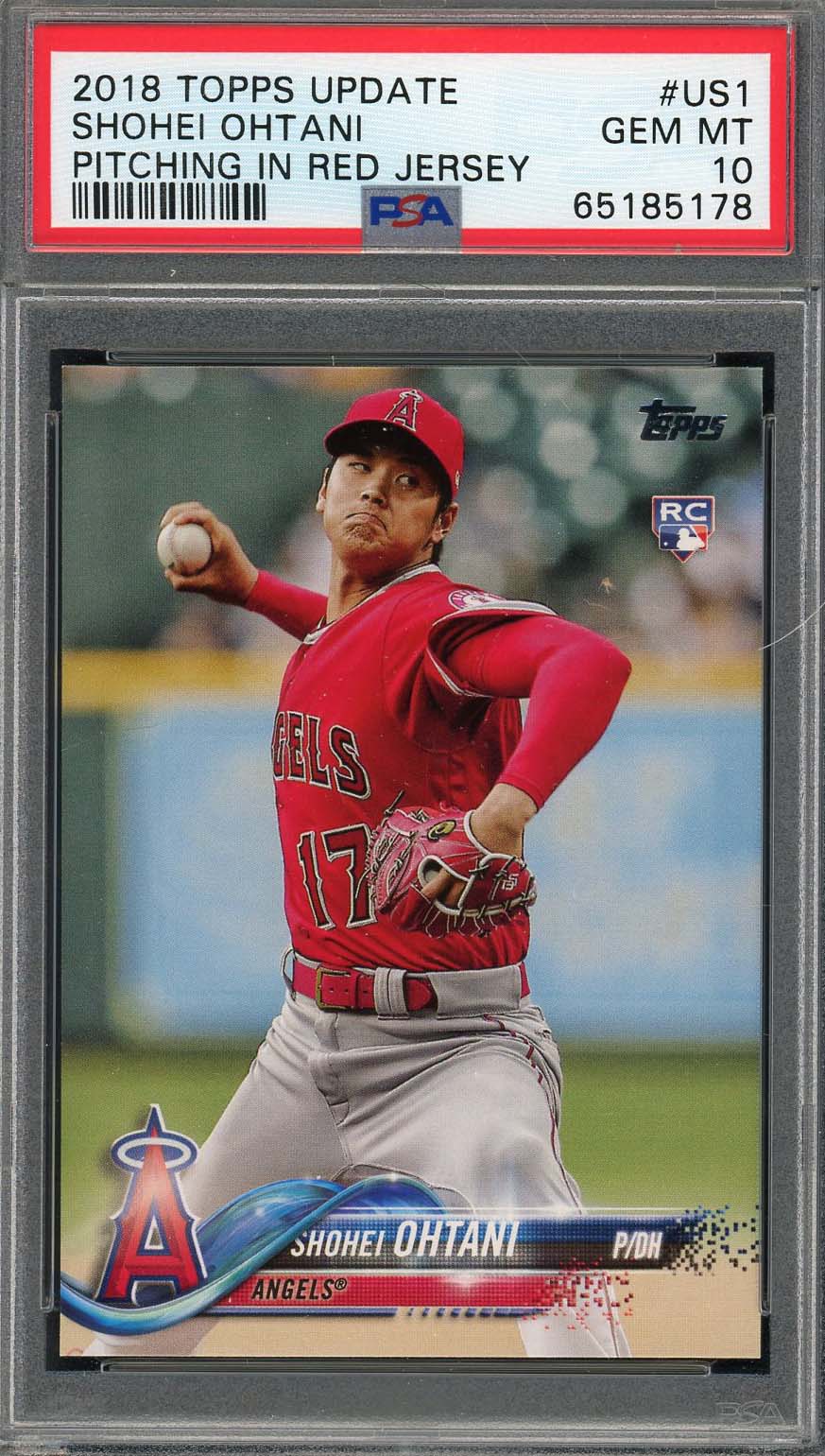 Shohei Ohtani 2018 Topps Update Baseball Rookie Card #US1 Graded PSA 10