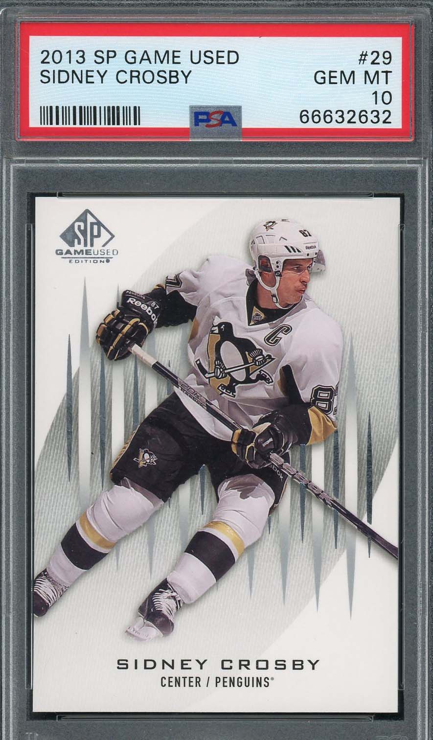 Sidney Crosby 2013 Upper Deck SP Game Used Hockey Card #29 Graded PSA 10