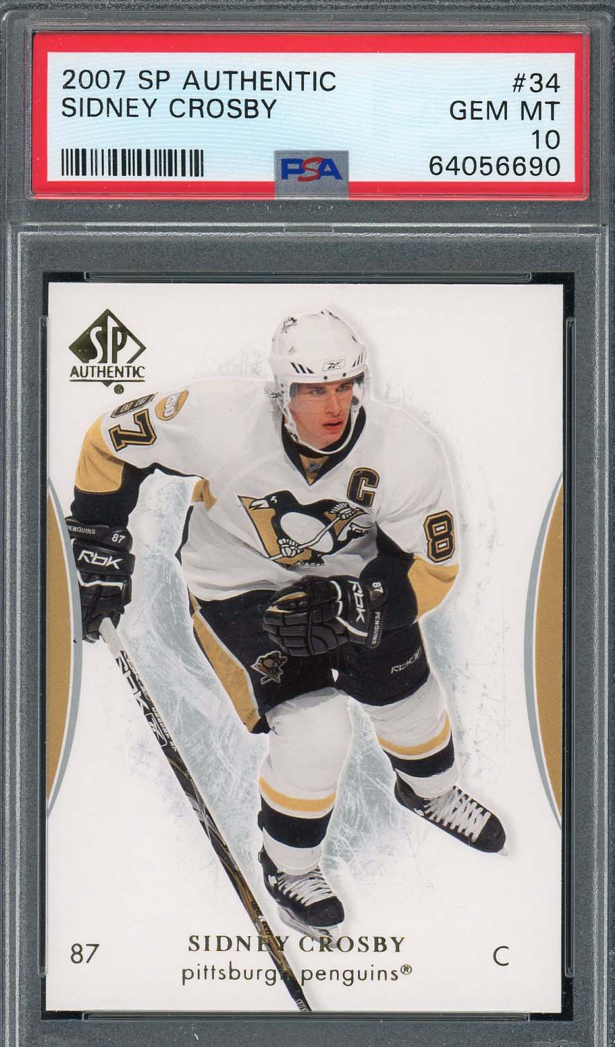 Sidney Crosby 2007 Upper Deck SP Authentic Hockey Card #34 Graded PSA 10