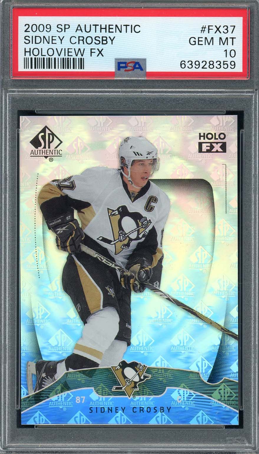 Sidney Crosby 2009 Upper Deck SP Authentic Holoview FX Hockey Card #FX37 PSA 10