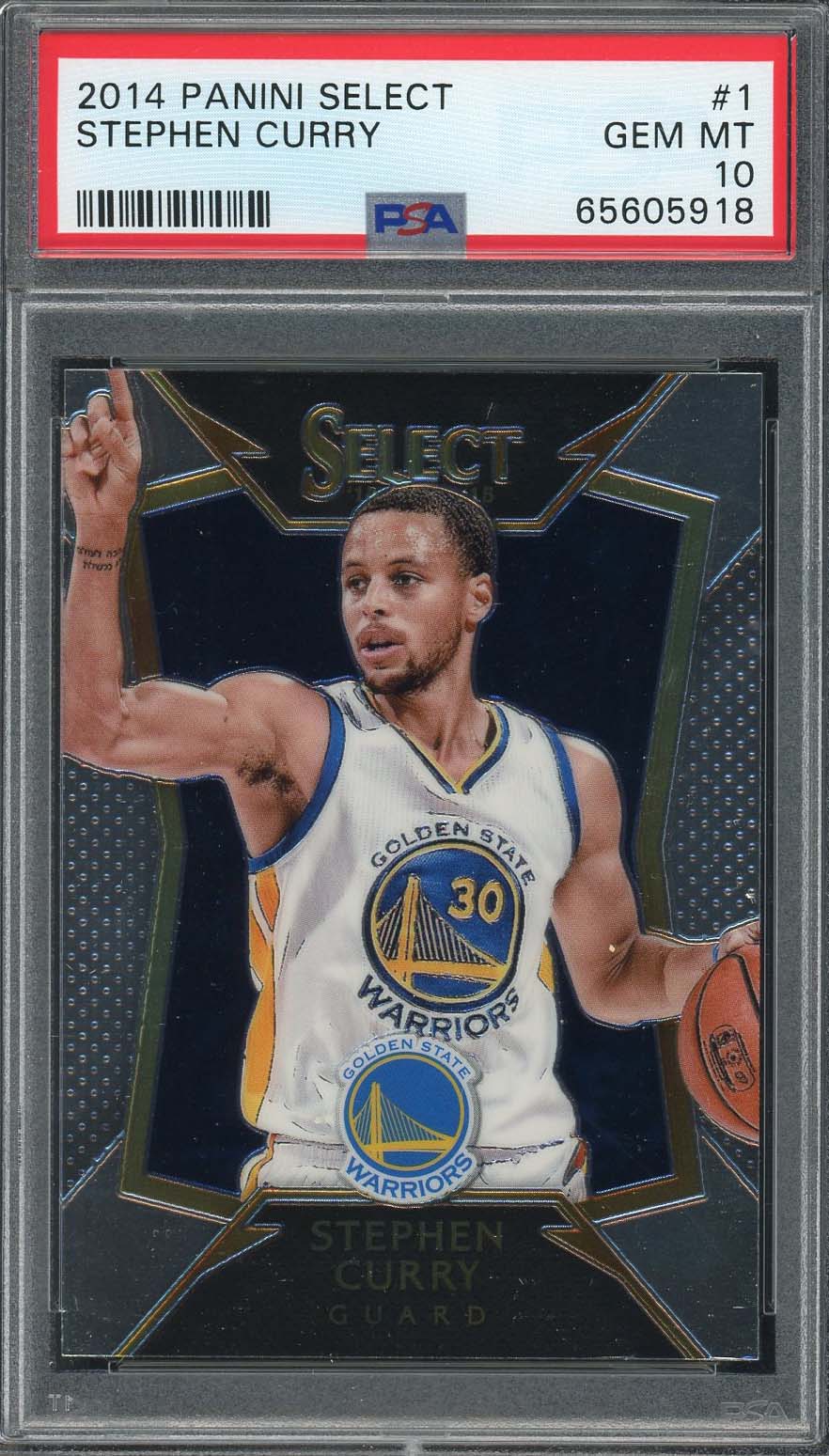 Stephen Curry 2014 Panini Select Basketball Card #1 Graded PSA 10 Stephen Curry 2014 Panini Select Basketball Card #1 Graded PSA 10