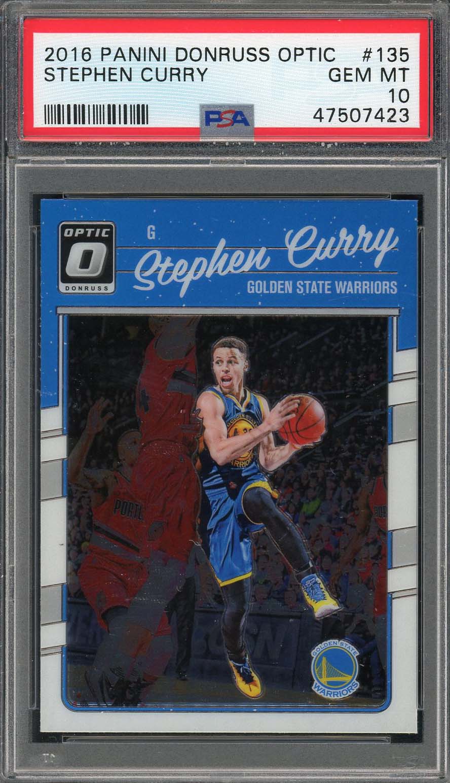 Stephen Curry 2016 Panini Donruss Optic Basketball Card #135 Graded PSA 10