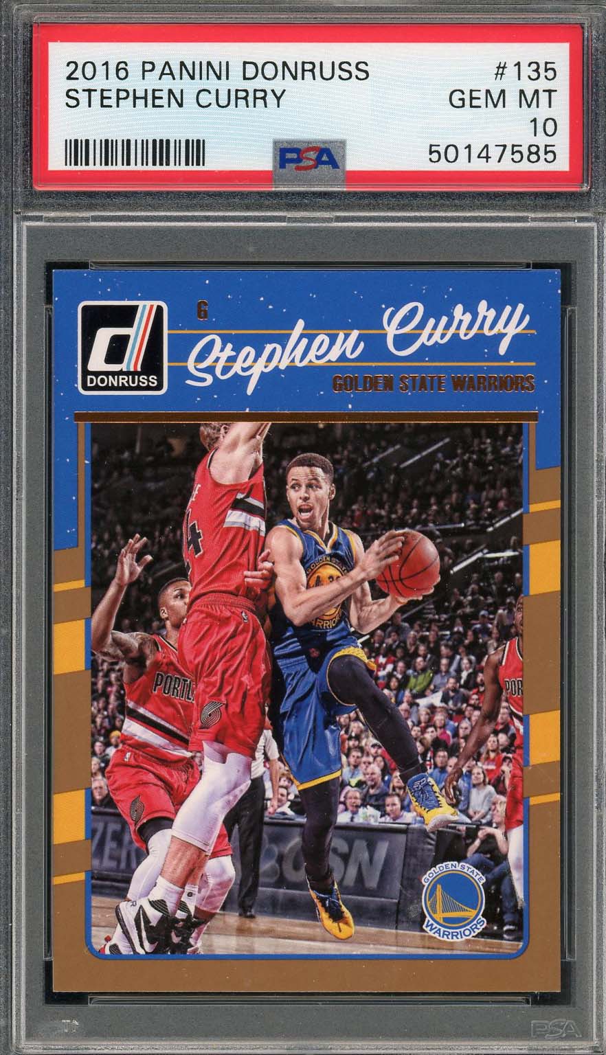 Stephen Curry 2016 Panini Donruss Basketball Card #135 Graded PSA 10