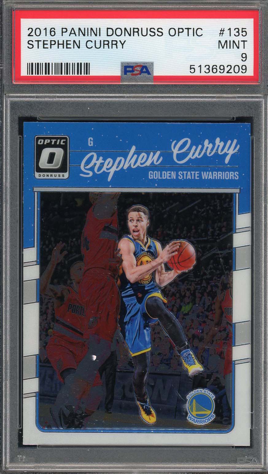 Stephen Curry 2016 Panini Donruss Optic Basketball Card #135 Graded PSA 9