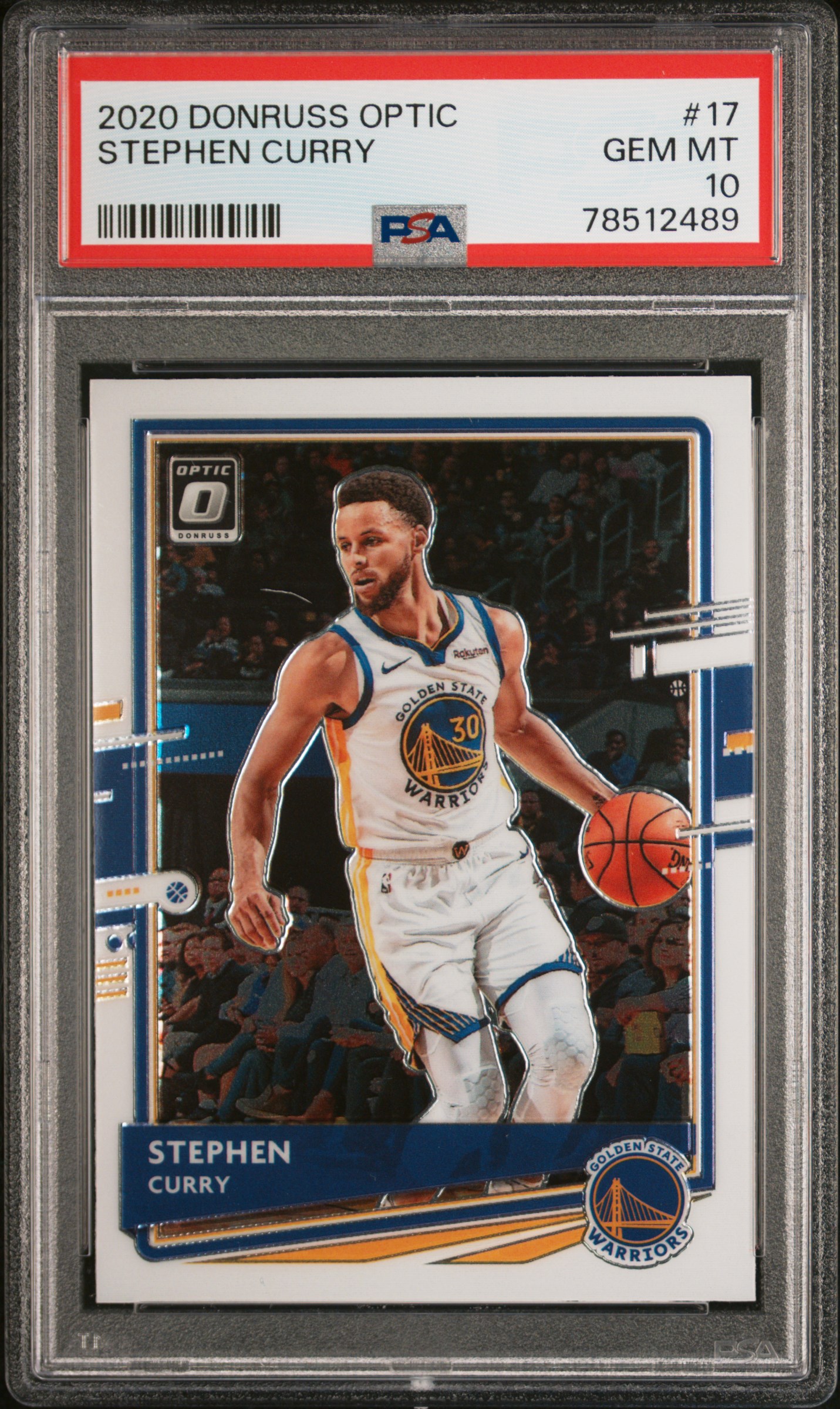 Stephen Curry 2020 Panini Donruss Optic Basketball Card #17 Graded PSA 10