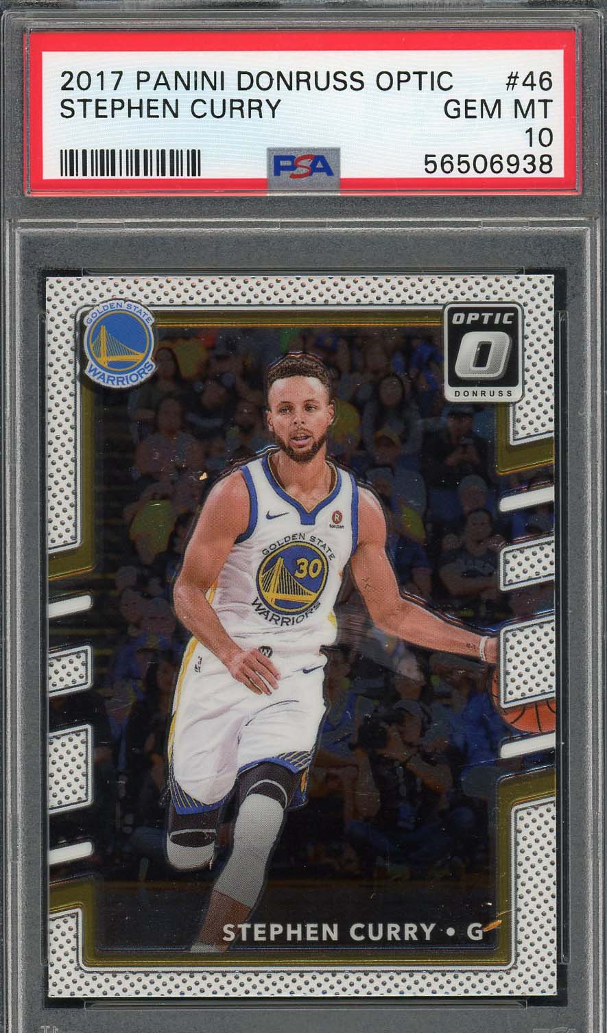 Stephen Curry 2017 Panini Donruss Optic Basketball Card #46 Graded PSA 10