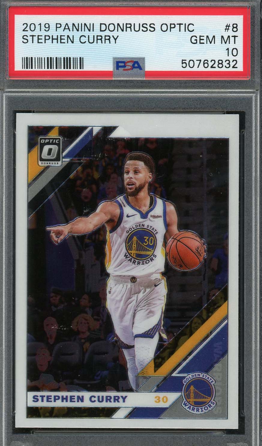 Stephen Curry 2019 Panini Donruss Optic Basketball Card #8 Graded PSA 10 Stephen Curry 2019 Panini Donruss Optic Basketball Card #8 Graded PSA 10
