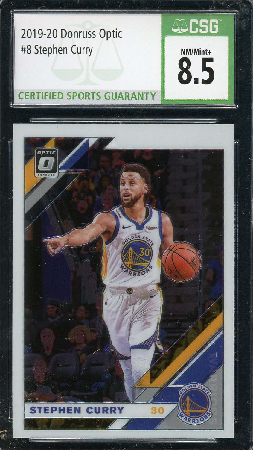 Stephen Curry 2019-20 Donruss Optic Basketball Card #8 Graded CSG 8.5 Stephen Curry 2019-20 Donruss Optic Basketball Card #8 Graded CSG 8.5