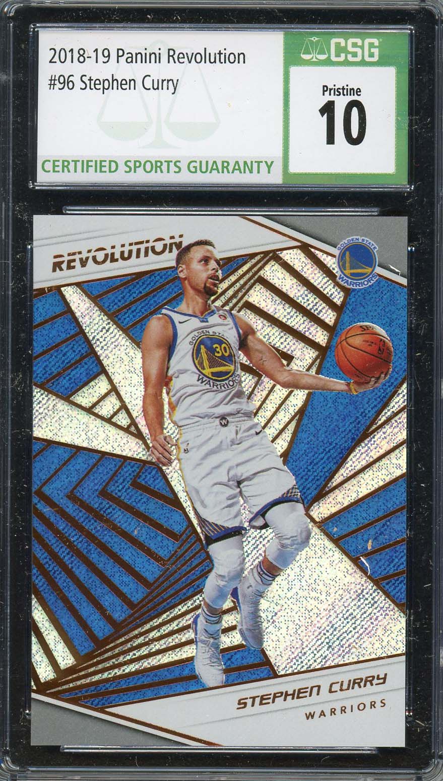 Stephen Curry 2018 Panini Revolution Basketball Card #96 Graded CSG 10
