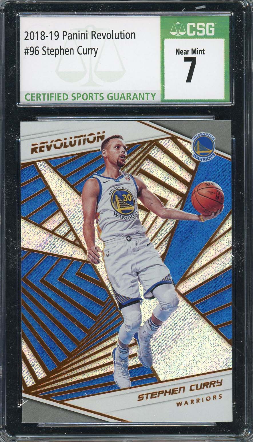 Stephen Curry 2018 Panini Revolution Basketball Card #96 Graded CSG 7 Stephen Curry 2018 Panini Revolution Basketball Card #96 Graded CSG 7