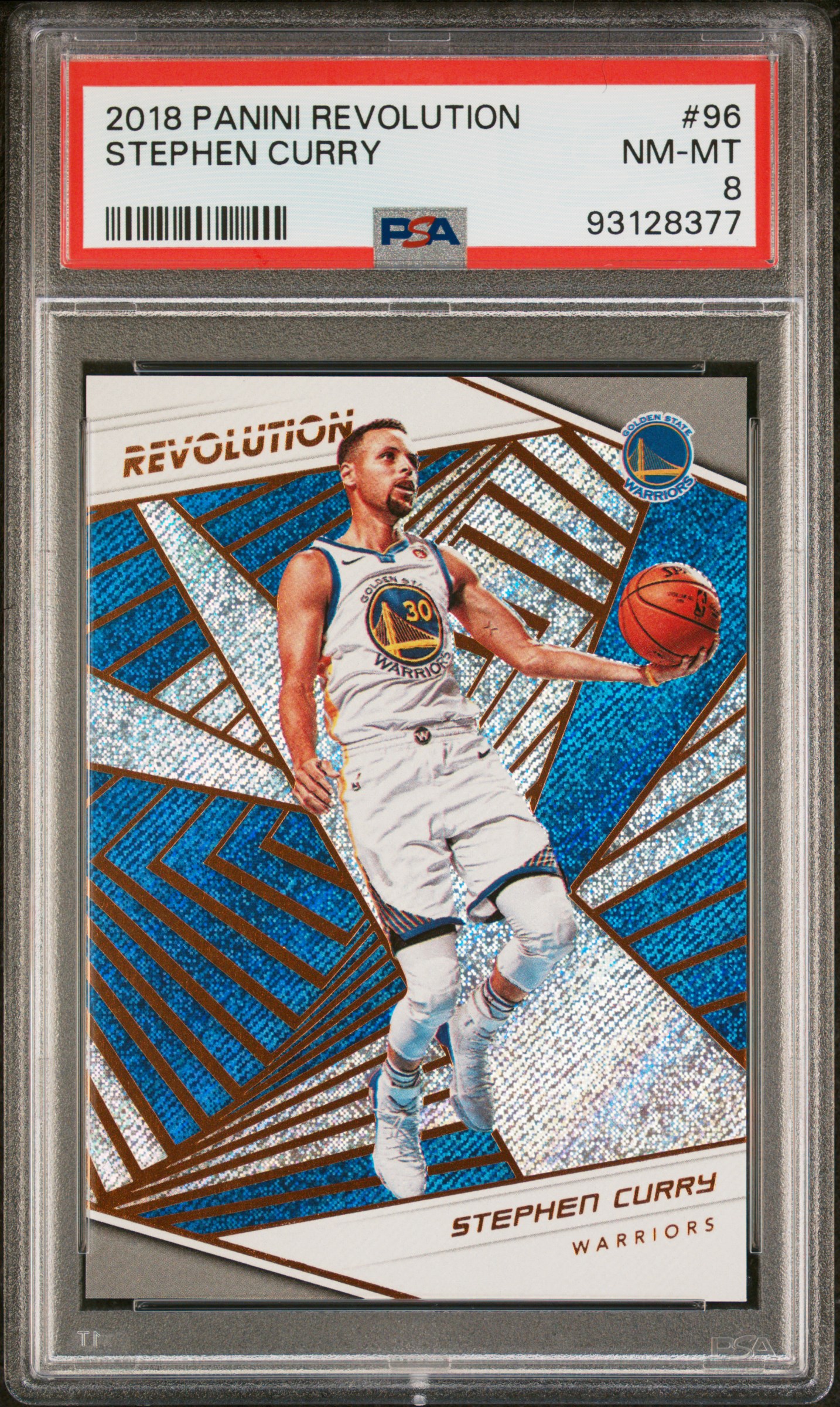 Stephen Curry 2018 Panini Revolution Basketball Card #96 Graded PSA 8 Stephen Curry 2018 Panini Revolution Basketball Card #96 Graded PSA 8