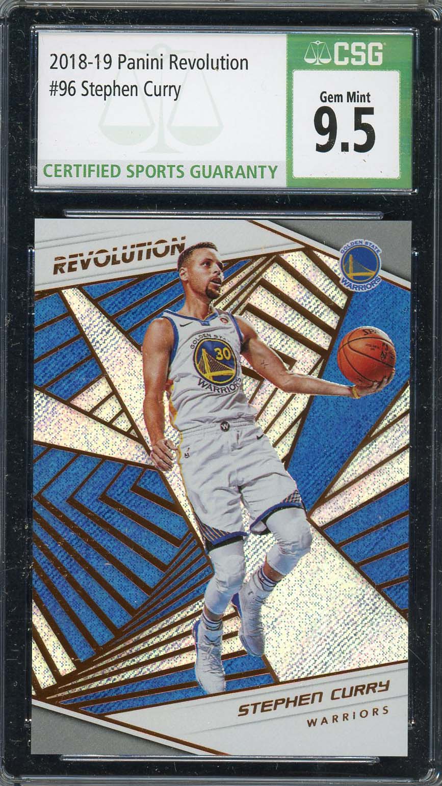 Stephen Curry 2018 Panini Revolution Basketball Card #96 Graded CSG 9.5