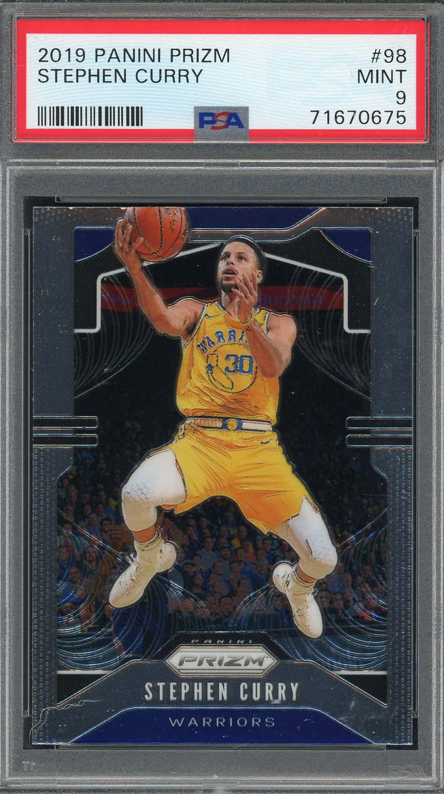Stephen Curry 2019 Panini Prizm Basketball Card #98 Graded PSA 9