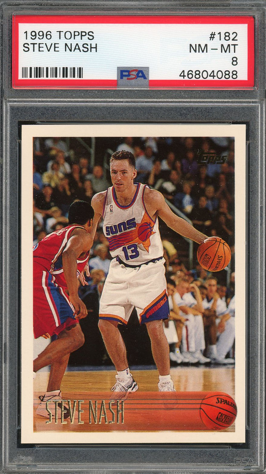 Steve Nash 1996 Topps Basketball Rookie Card RC #182 Graded PSA 8