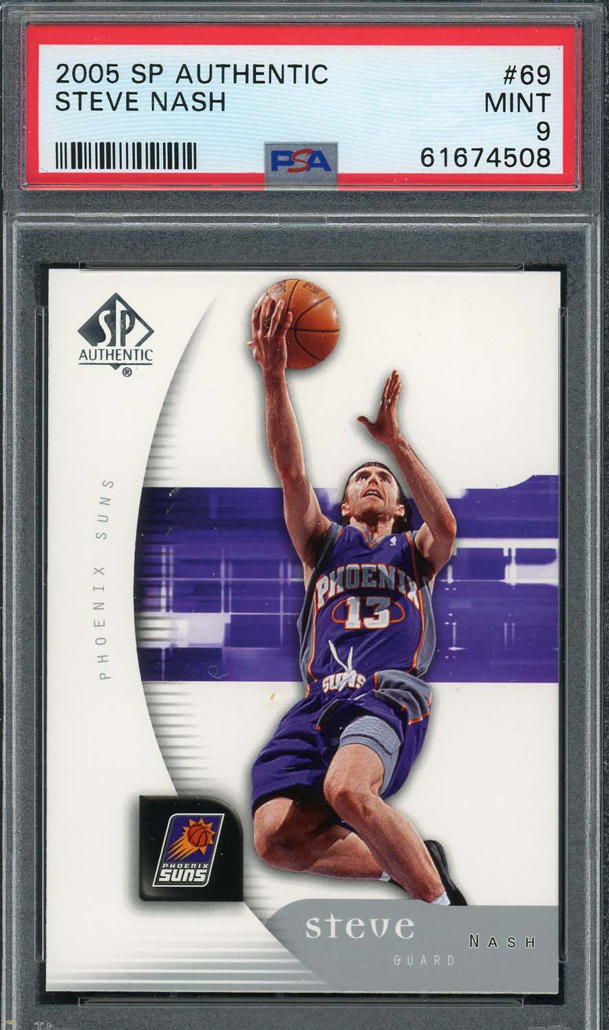 Steve Nash 2005 Upper Deck SP Authentic Basketball Card #69 Graded PSA 9 Steve Nash 2005 Upper Deck SP Authentic Basketball Card #69 Graded PSA 9