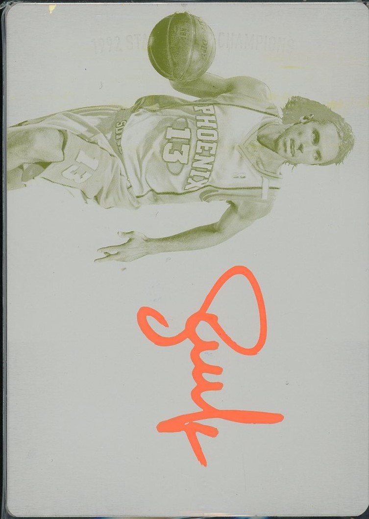 Steve Nash 2017 Panini Flawless Signed Printing Plate Card #135 Auto Beckett 1/1