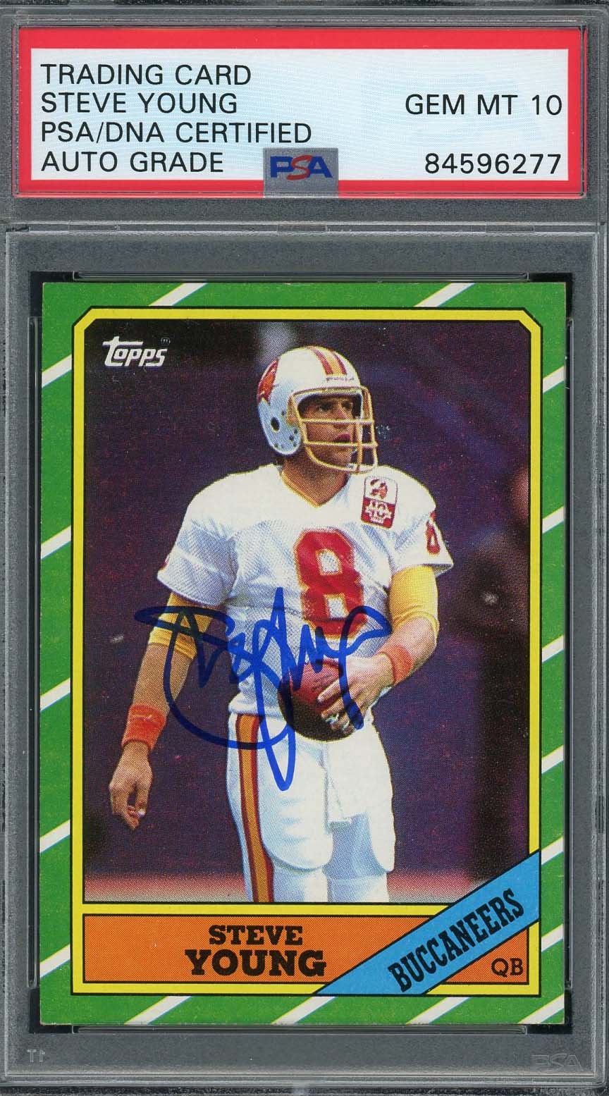 Steve Young Autographed 1986 Topps Signed Football Rookie Card #374 PSA Auto 10