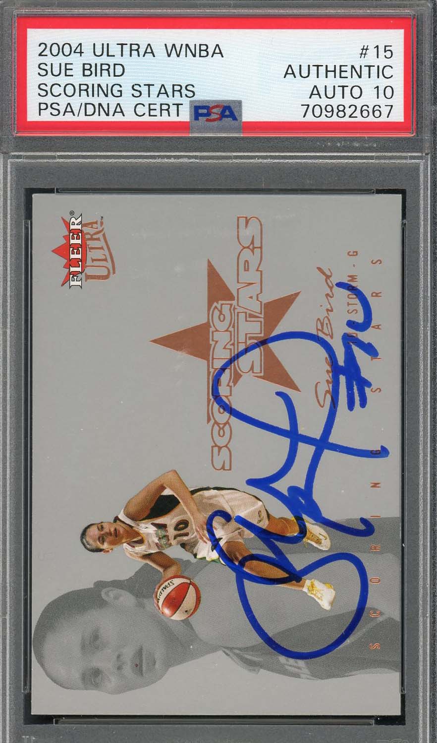 Sue Bird 2004 Fleer Ultra WNBA Signed Card #15 Auto Graded PSA 10 70982667