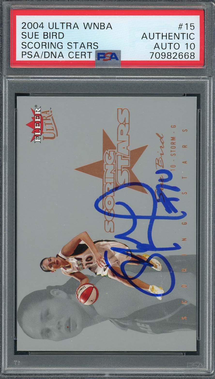 Sue Bird 2004 Fleer Ultra WNBA Signed Card #15 Auto Graded PSA 10 70982668