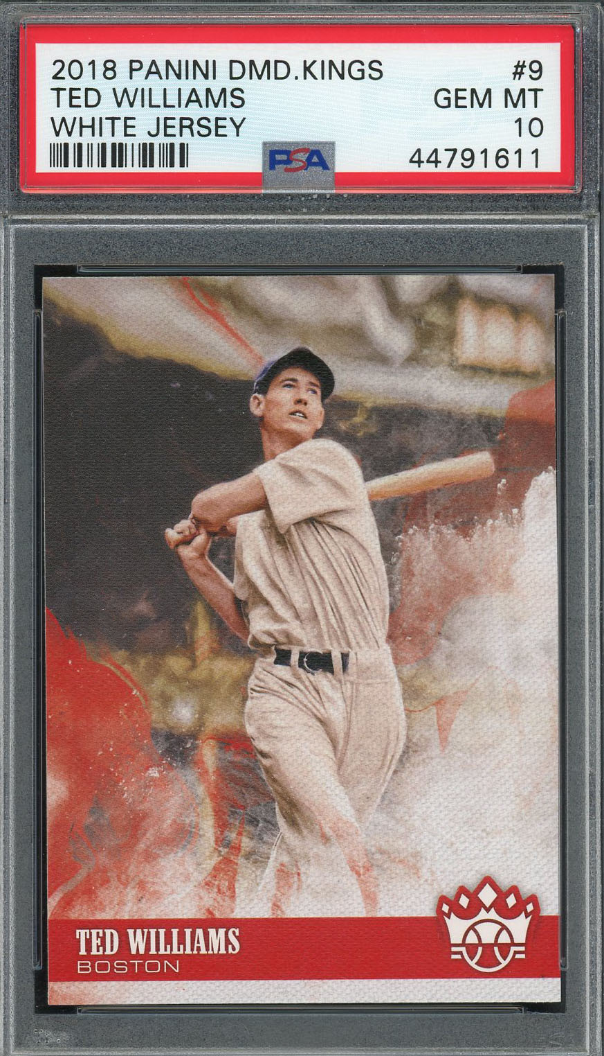 Ted Williams 2018 Panini Diamond Kings Jersey Baseball Card #9 Graded PSA 10