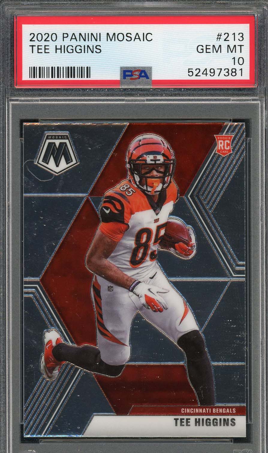 Tee Higgins 2020 Panini Mosaic Football Rookie Card #213 PSA 10