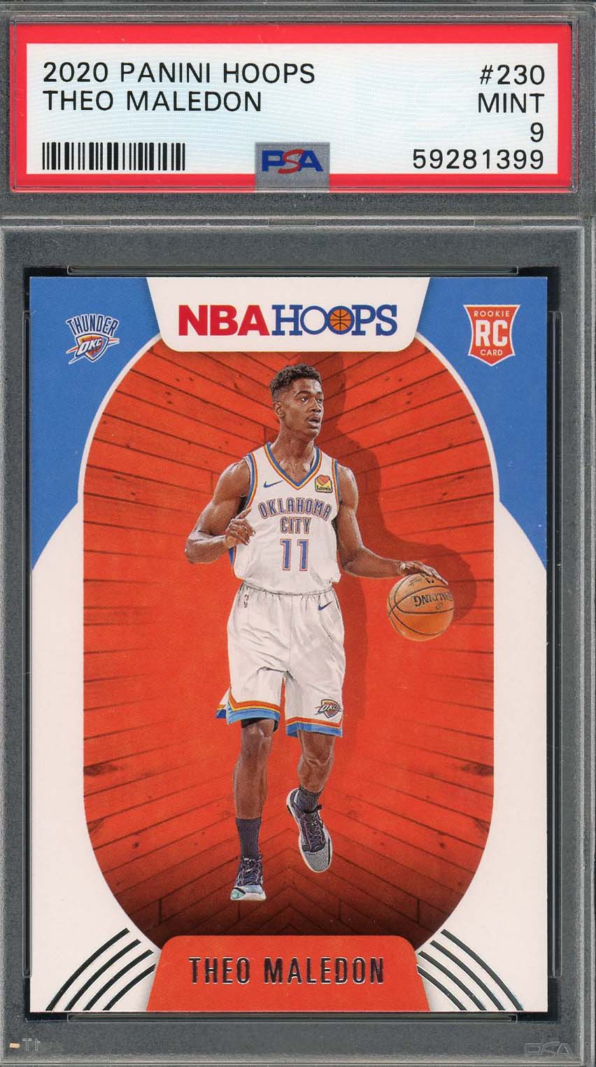 Theo Maledon 2020 Panini Hoops Basketball Rookie Card #230 Graded PSA 9