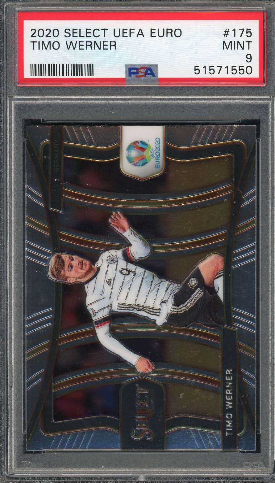 Timo Werner 2020 Select UEFA Euro Soccer Card #175 PSA 9 Timo Werner 2020 Select UEFA Euro Soccer Card #175 PSA 9