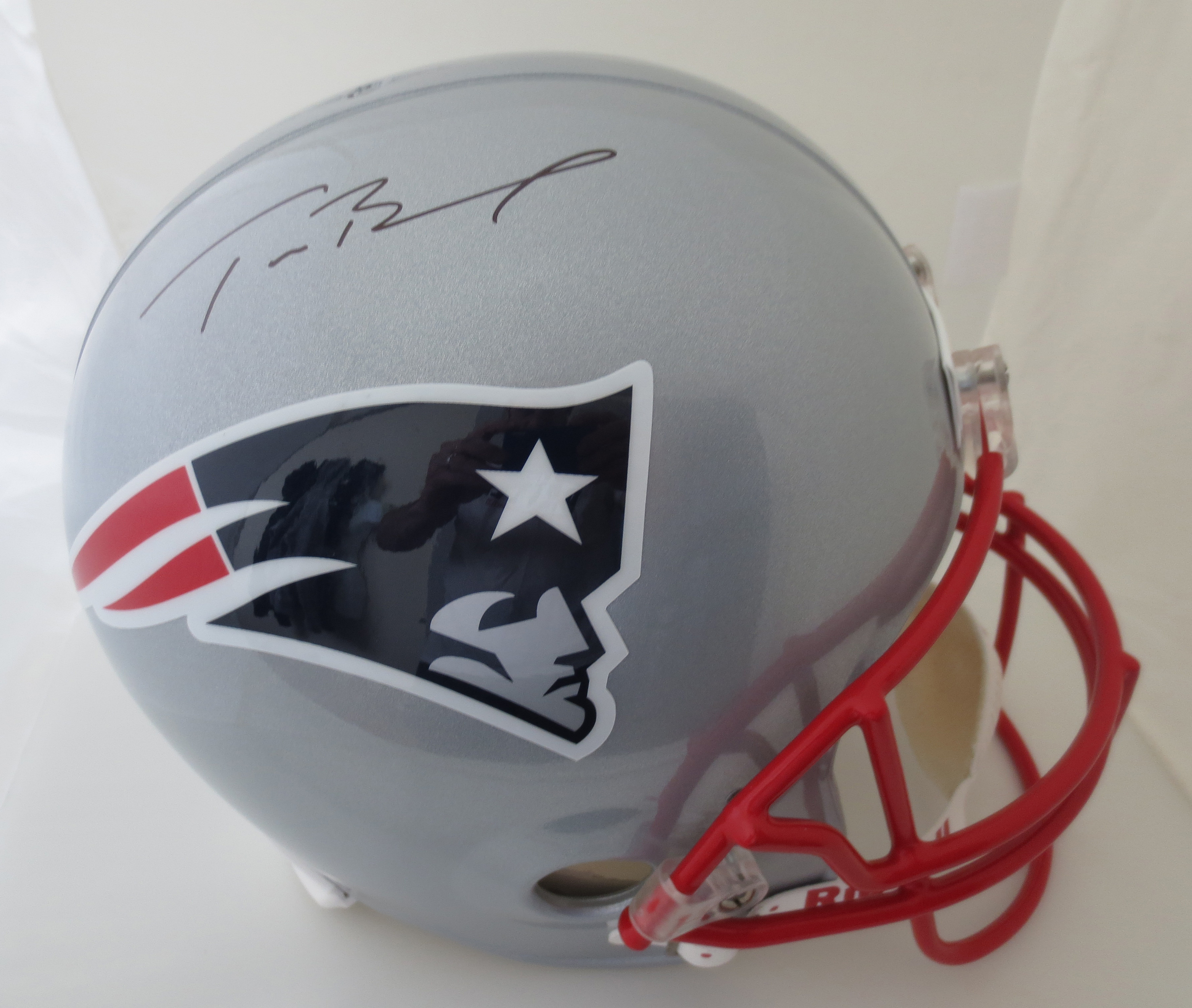 brady signed helmet