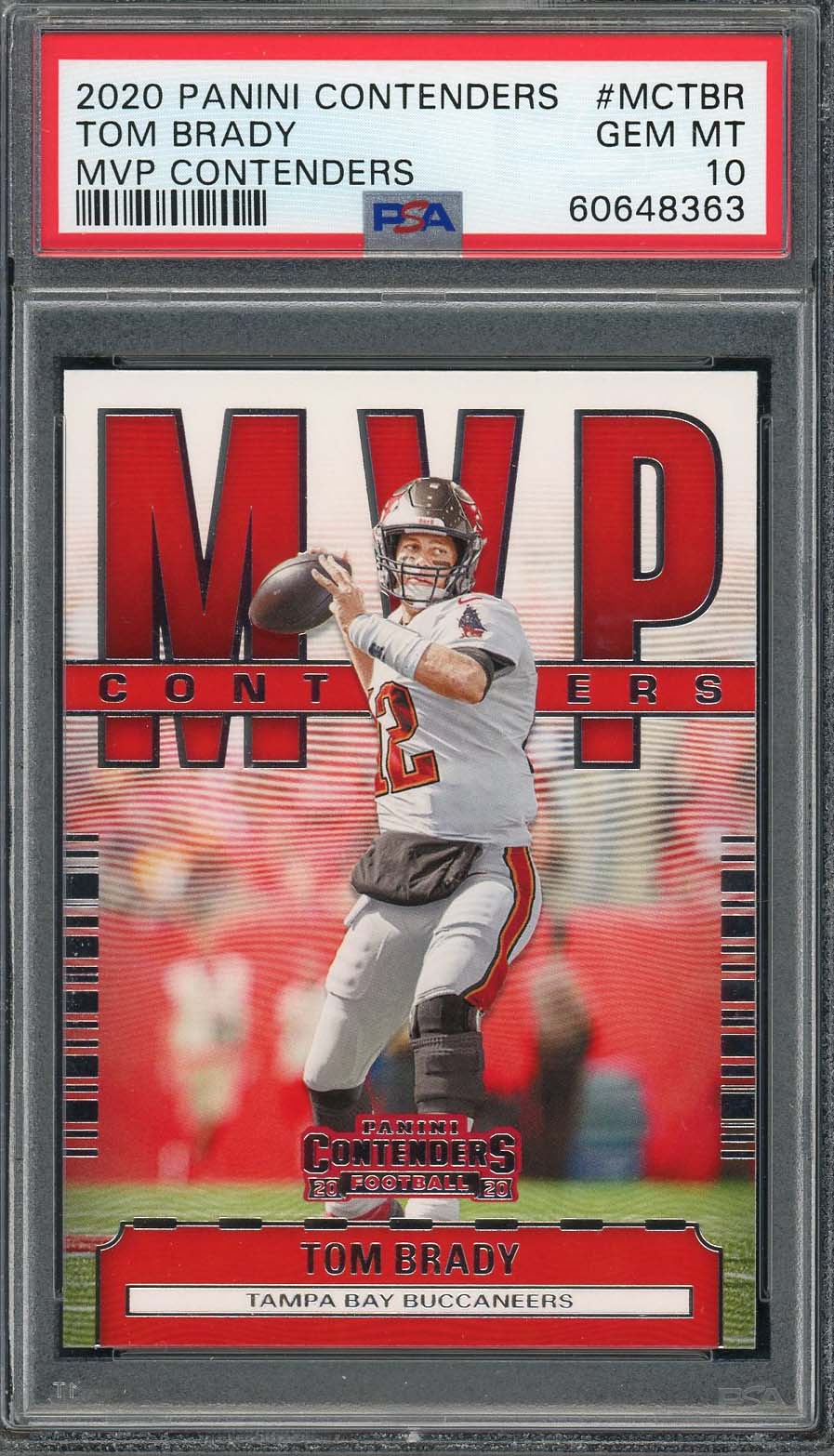 Tom Brady 2020 Panini Contenders MVP Football Card #MCTBR Graded PSA 10