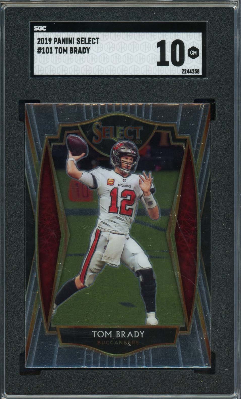 Tom Brady 2019 Panini Select Football Card #101 Graded SGC 10 GEM MINT Tom Brady 2019 Panini Select Football Card #101 Graded SGC 10 GEM MINT
