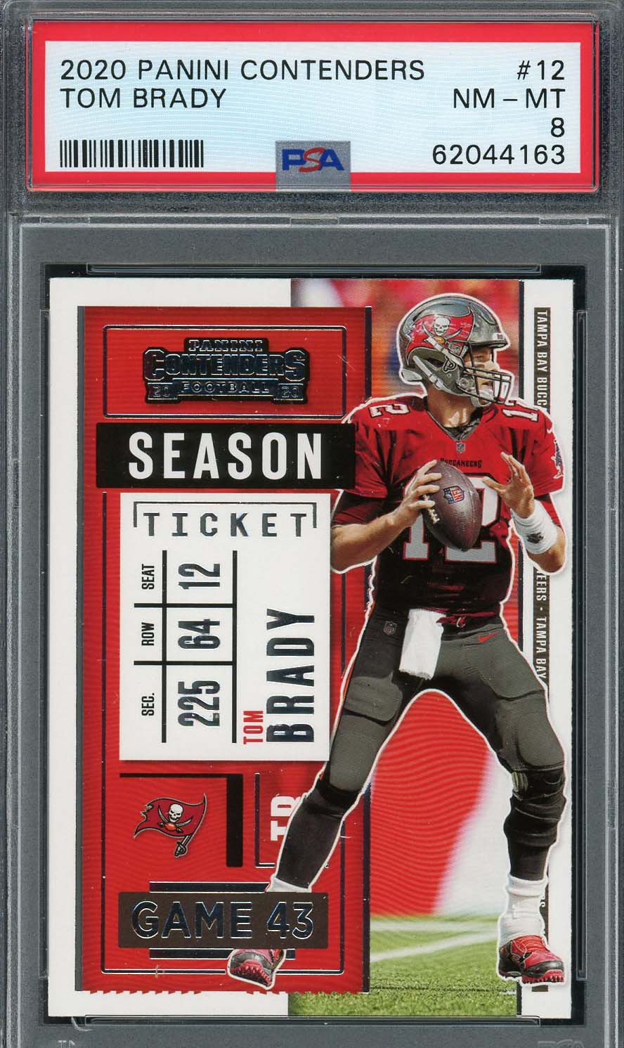 Tom Brady 2020 Panini Contenders Football Card #12 Graded PSA 8