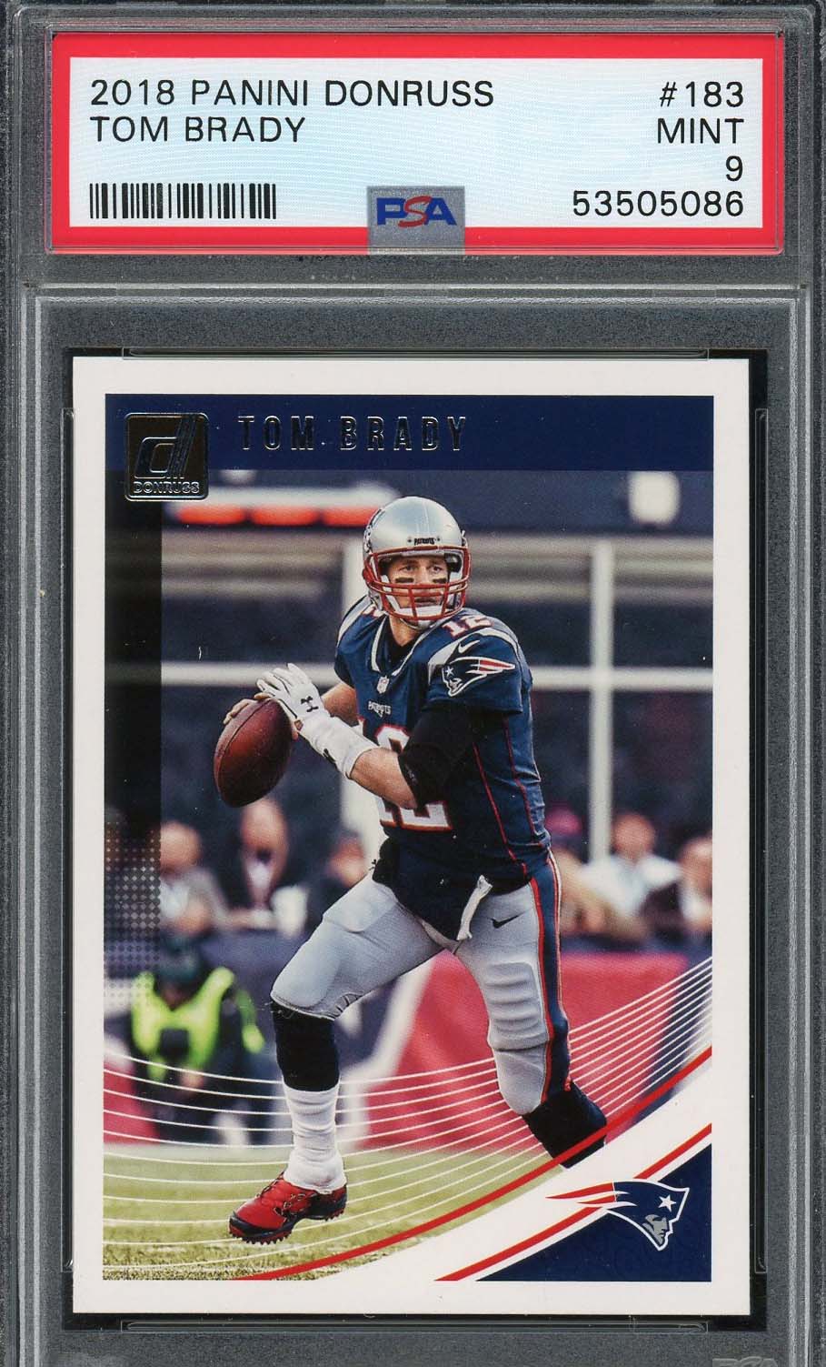 Tom Brady 2018 Panini Donruss Football Card #183 Graded PSA 9 Tom Brady 2018 Panini Donruss Football Card #183 Graded PSA 9