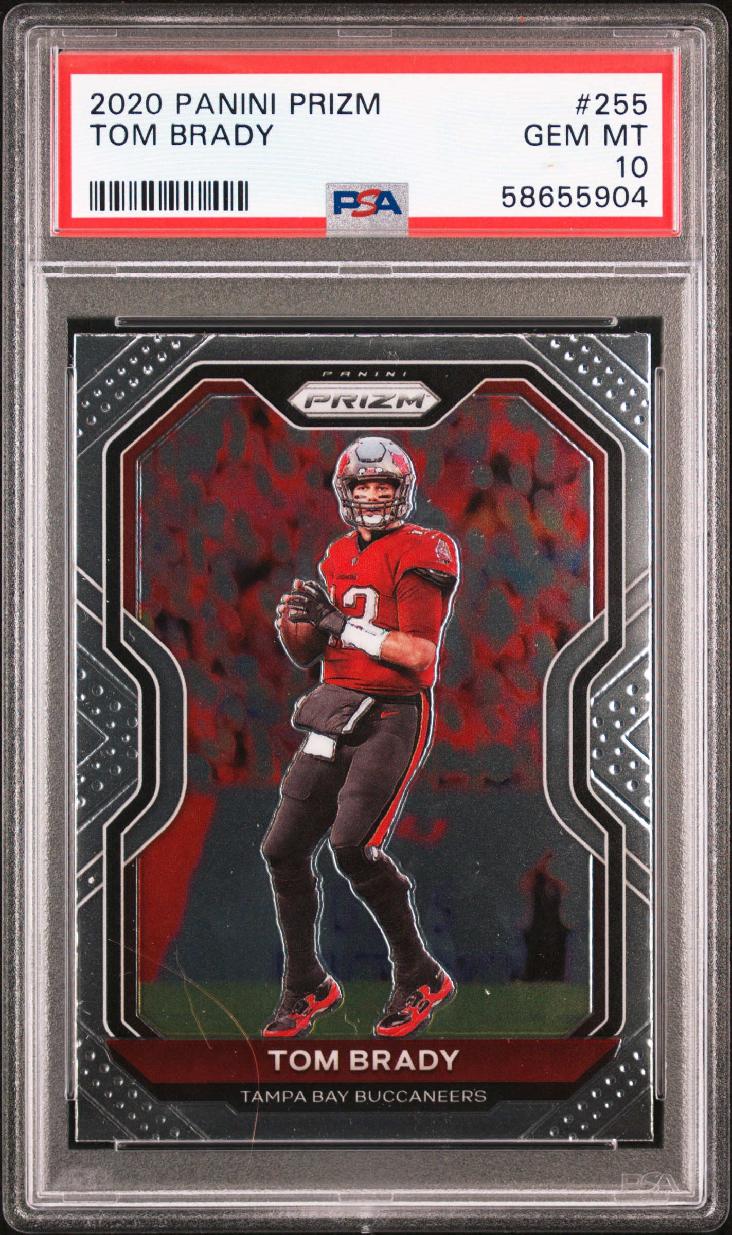 Tom Brady 2020 Panini Prizm Football Card #255 Graded PSA 10