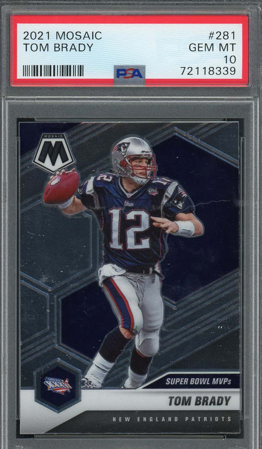 Tom Brady 2021 Panini Mosaic Football Card #281 Graded PSA 10