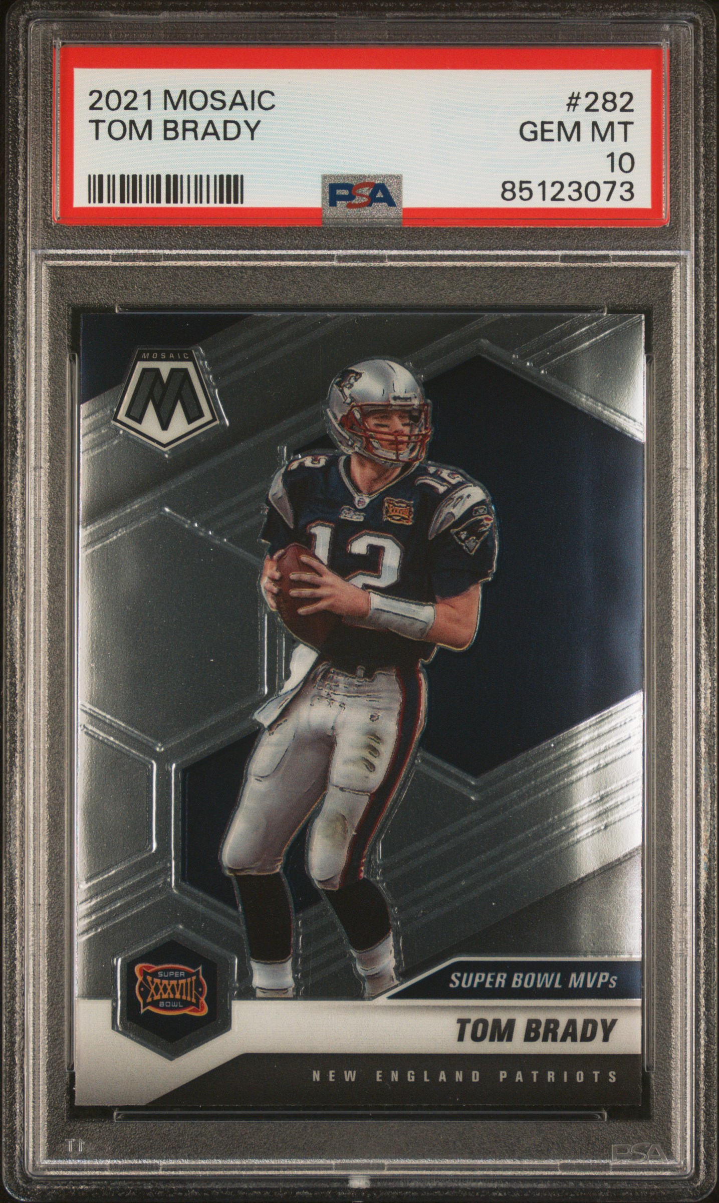 Tom Brady 2021 Panini Mosaic Football Card #282 Graded PSA  10