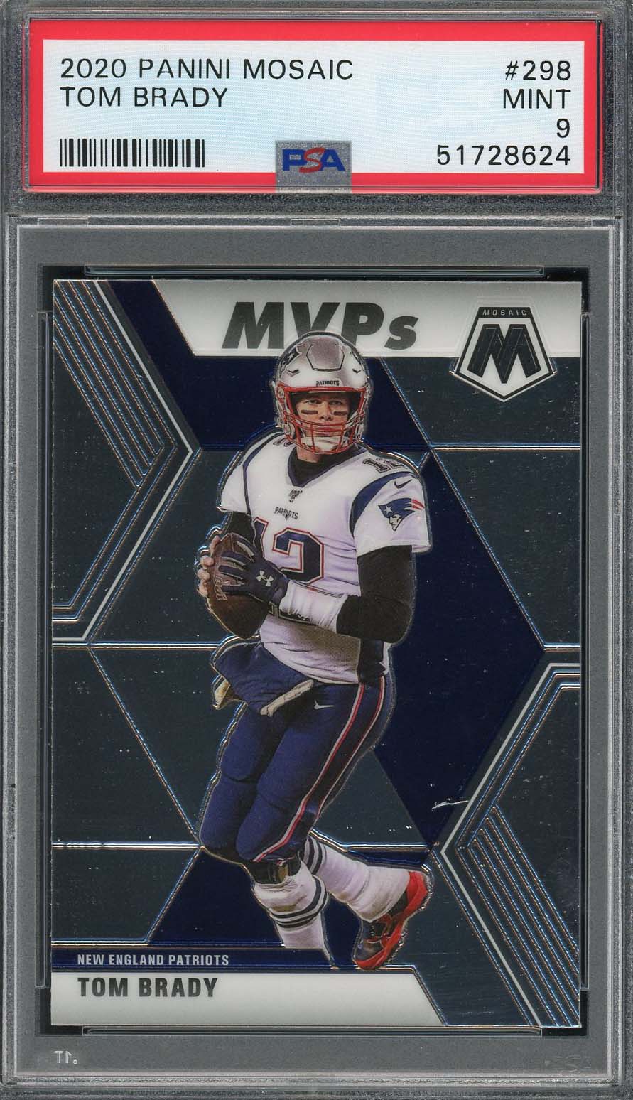 Tom Brady 2020 Panini Mosaic Prizm Football Card #298 Graded PSA 9 Tom Brady 2020 Panini Mosaic Prizm Football Card #298 Graded PSA 9