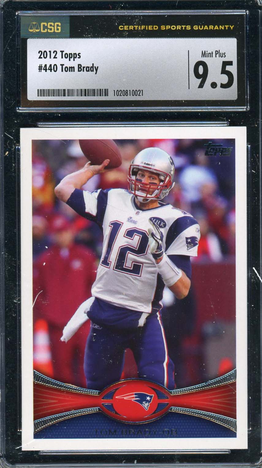 Tom Brady 2012 Topps Football Card #440 Graded CSG 9.5
