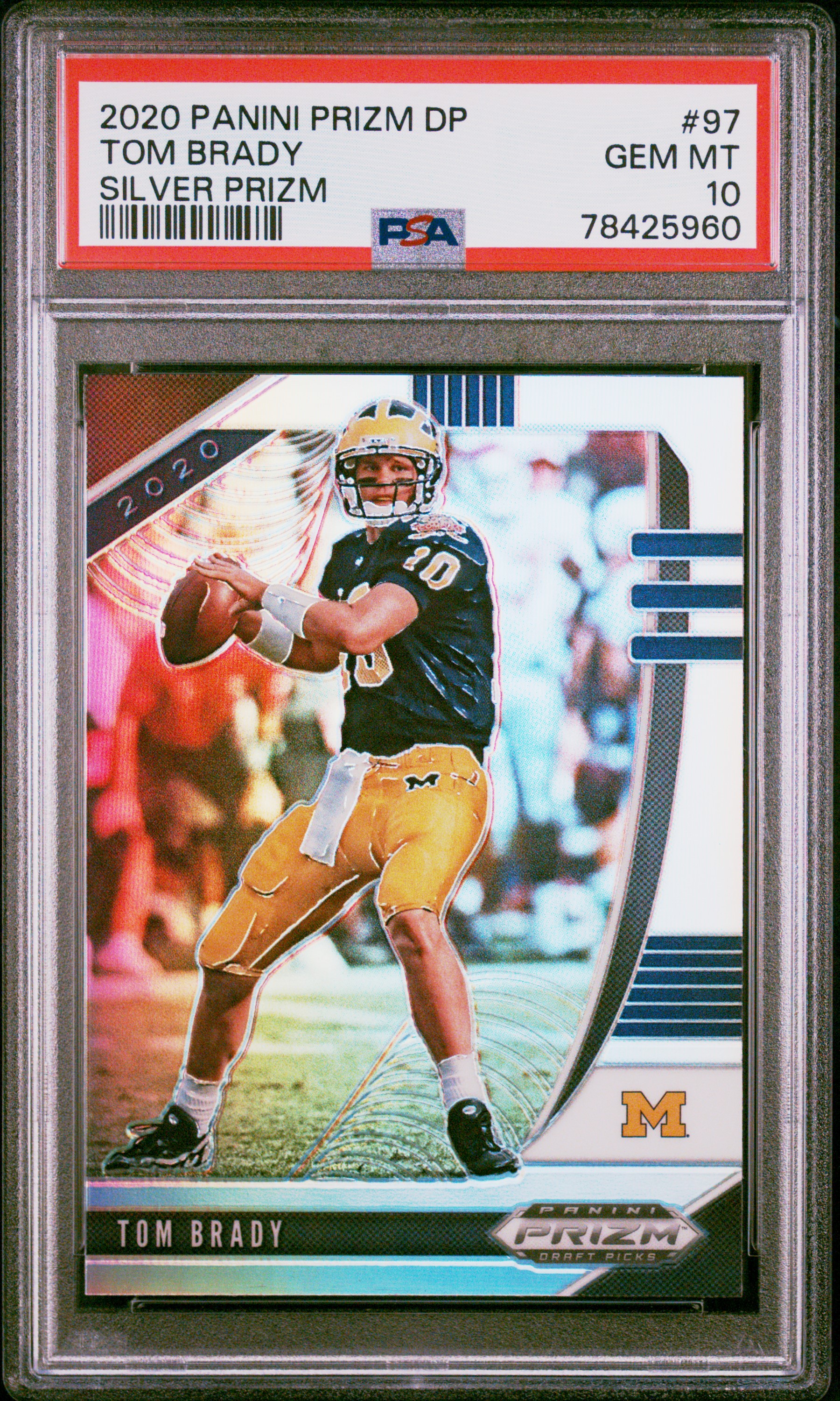 Tom Brady 2020 Panini DP Silver Football Card #97 Graded PSA 10