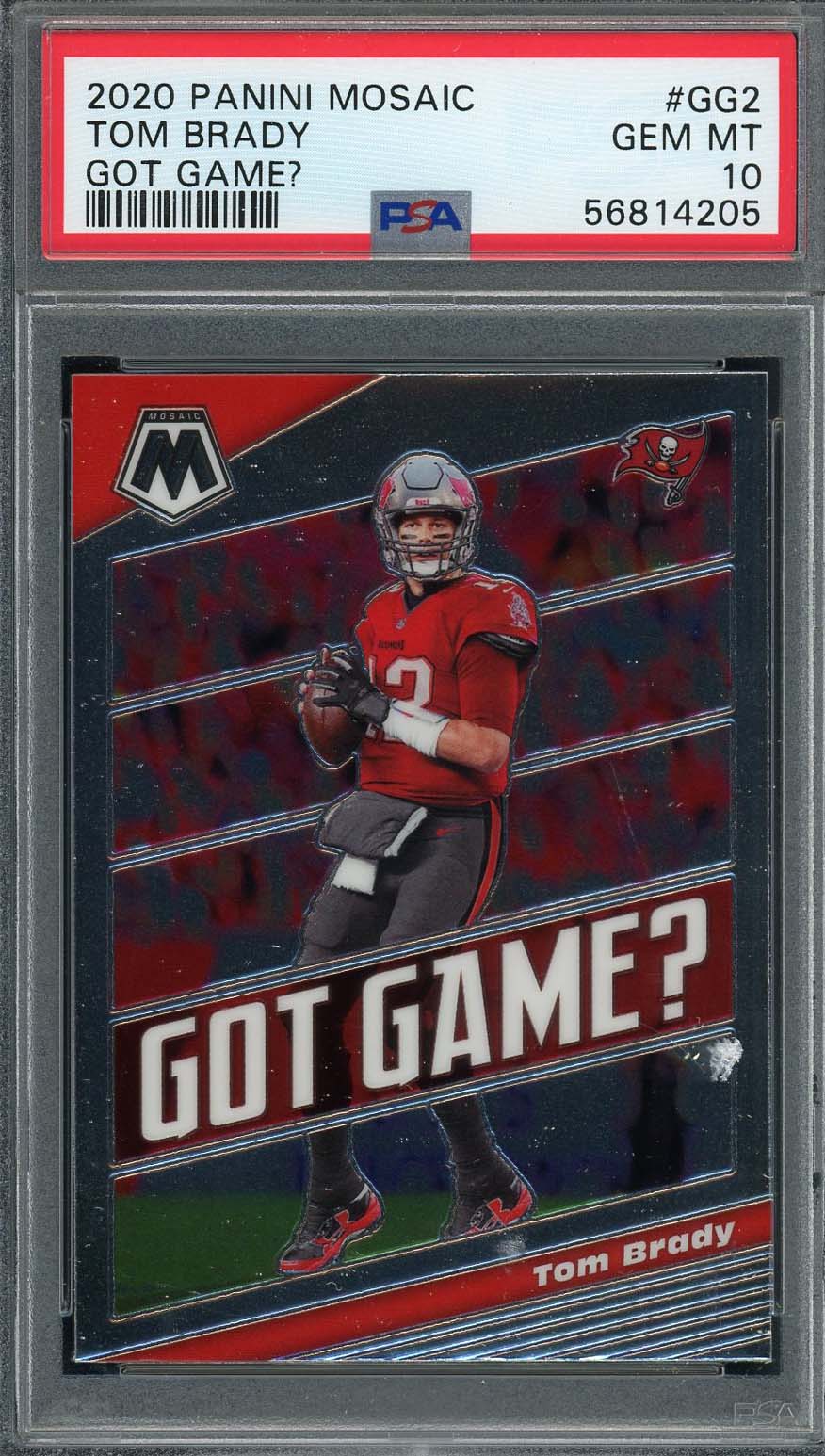 Tom Brady 2020 Panini Mosaic Got Game? Football Card #GG2 PSA 10