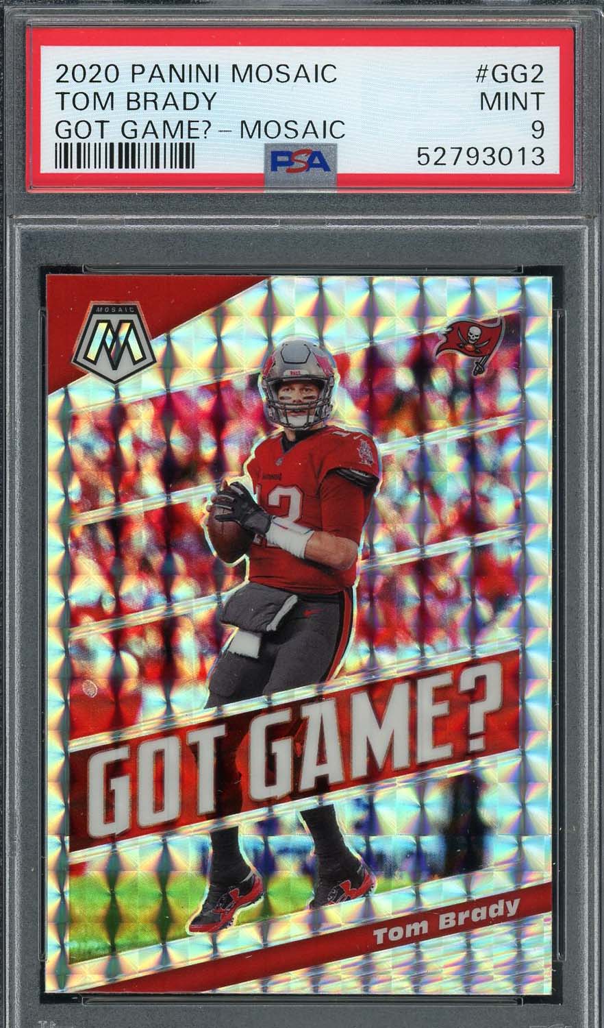 Tom Brady 2020 Panini Mosaic Got Game Silver Prizm Mosaic Card #GG2 PSA 9 Tom Brady 2020 Panini Mosaic Got Game Silver Prizm Mosaic Card #GG2 PSA 9