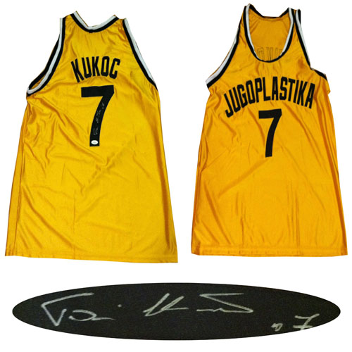 Toni Kukoc Signed Jugoplastika Split Yugoslavia Croatia Jersey