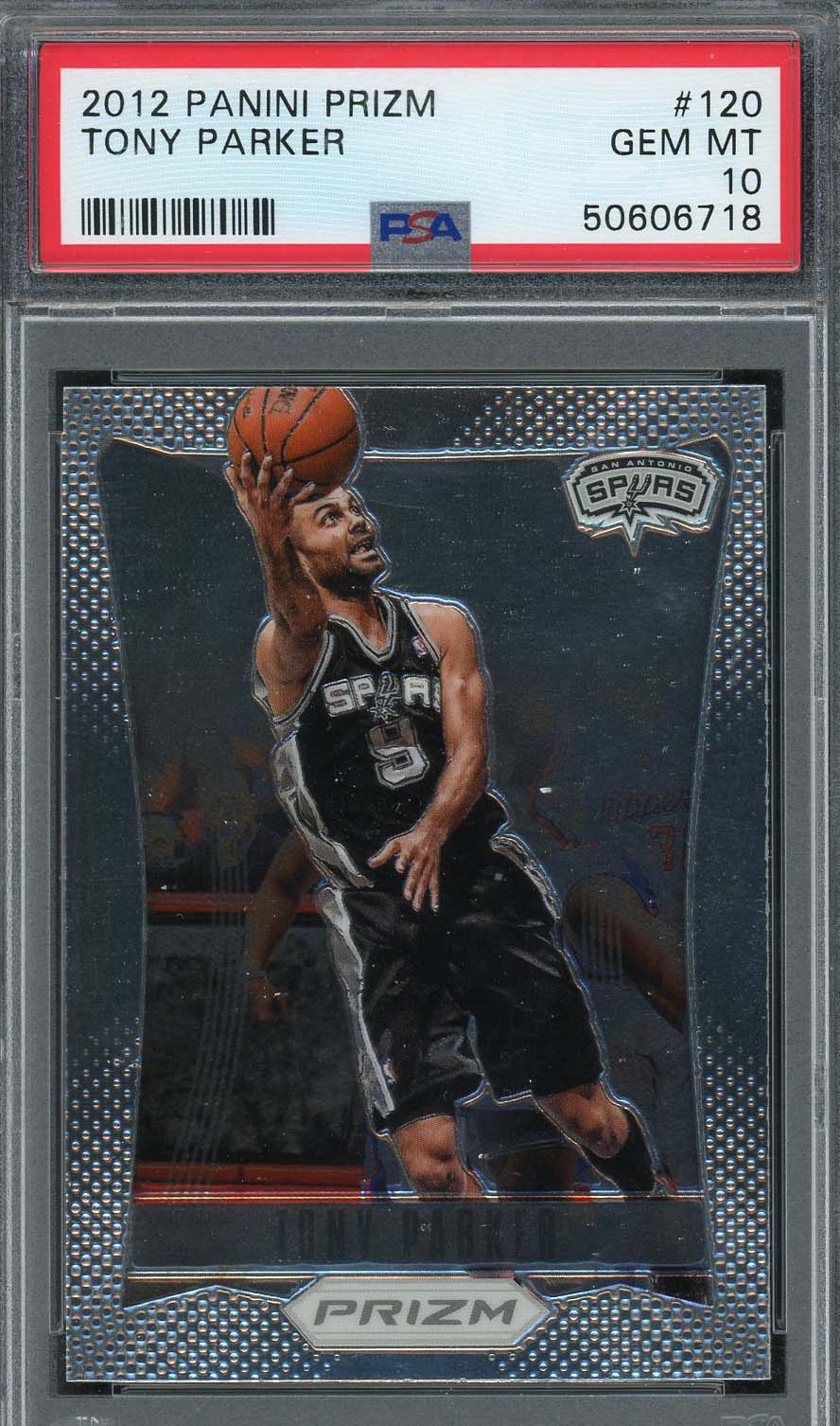 Tony Parker 2012 Panini Prizm Basketball Card #120 Graded PSA 10 Tony Parker 2012 Panini Prizm Basketball Card #120 Graded PSA 10