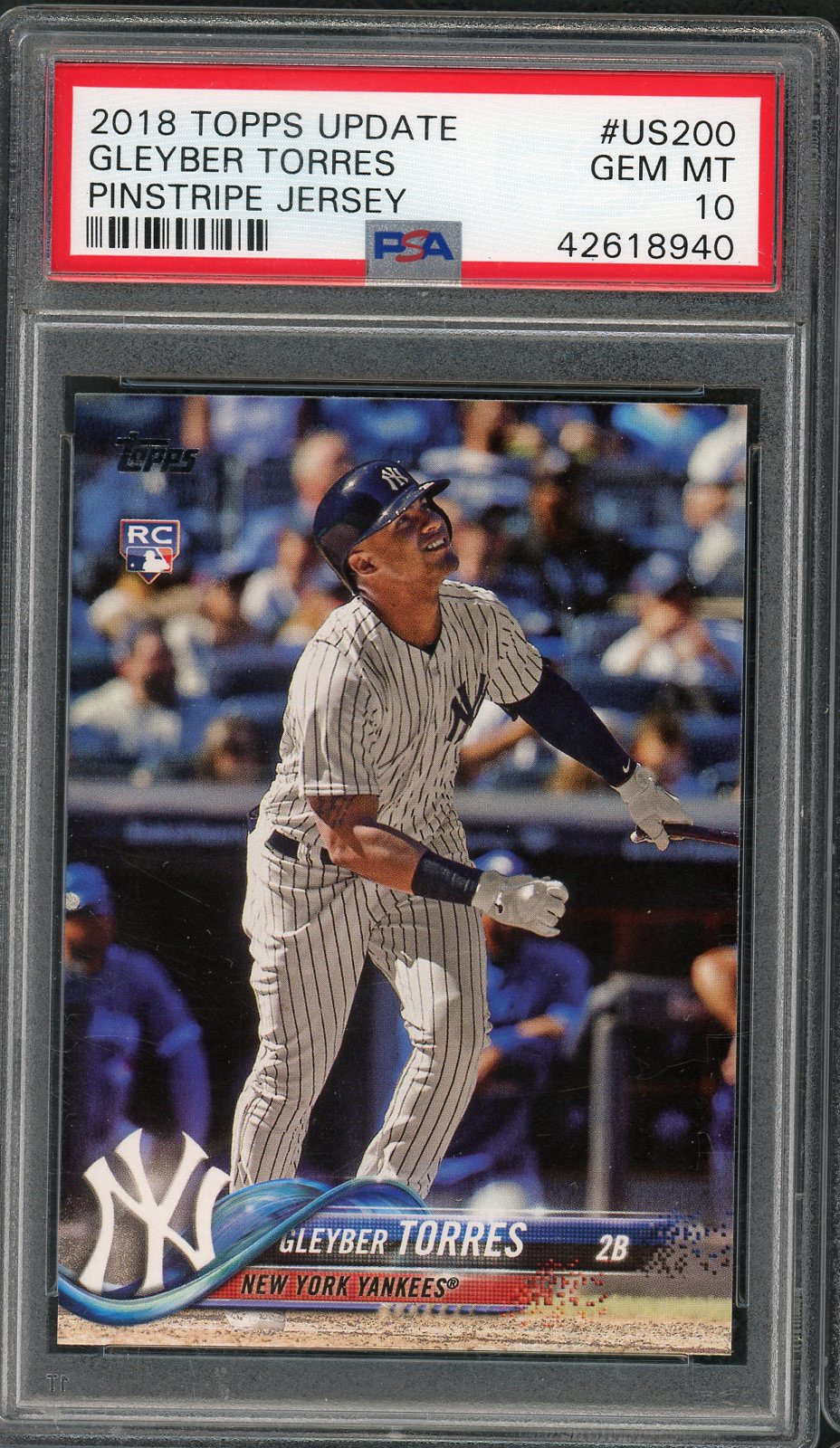 Gleyber Torres 2018 Topps Update Baseball Rookie Card RC #US200 Graded PSA 10 GEM MINT