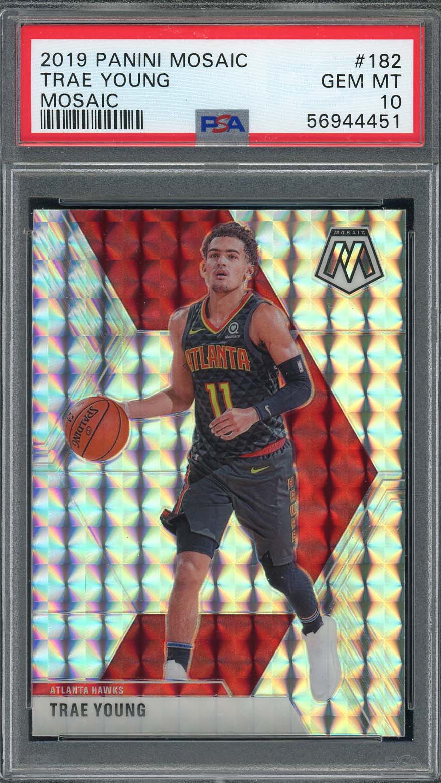Trae Young 2019 Panini Mosaic Mosaic Basketball Card #182 Graded PSA 10 Trae Young 2019 Panini Mosaic Mosaic Basketball Card #182 Graded PSA 10