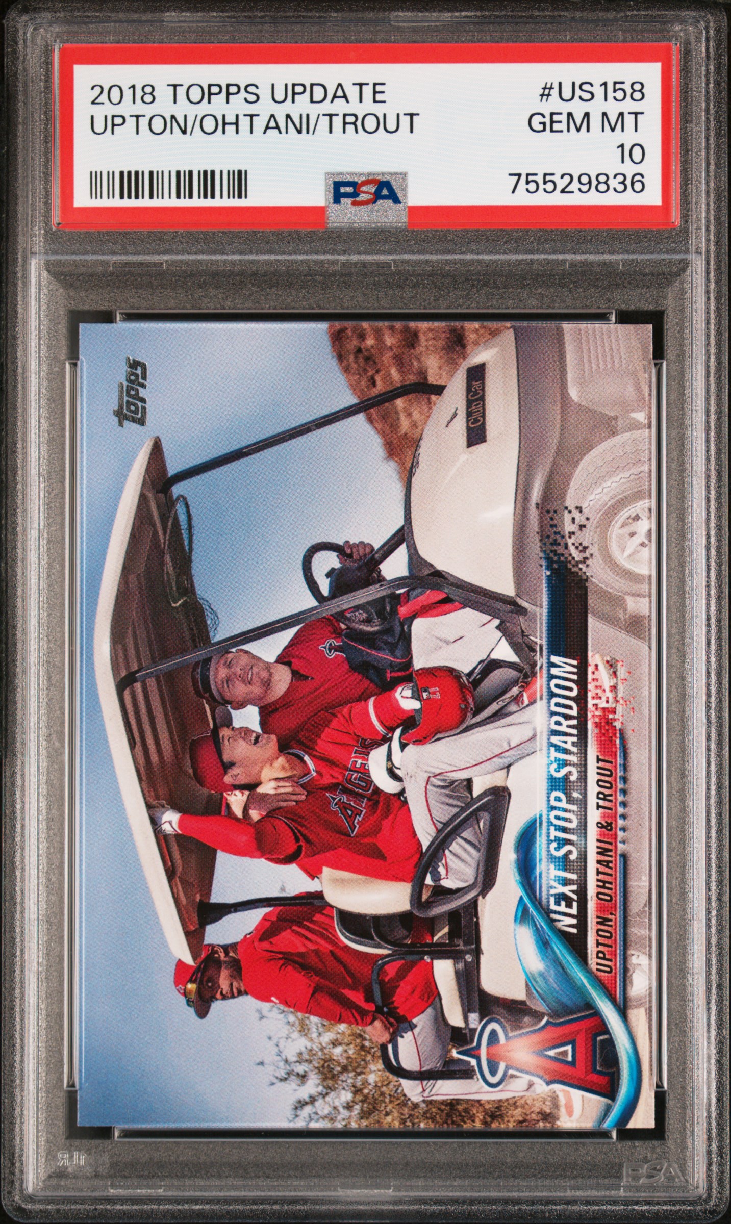 Shohei Ohtani Mike Trout 2018 Topps Update Baseball Card #US158 Graded PSA 10