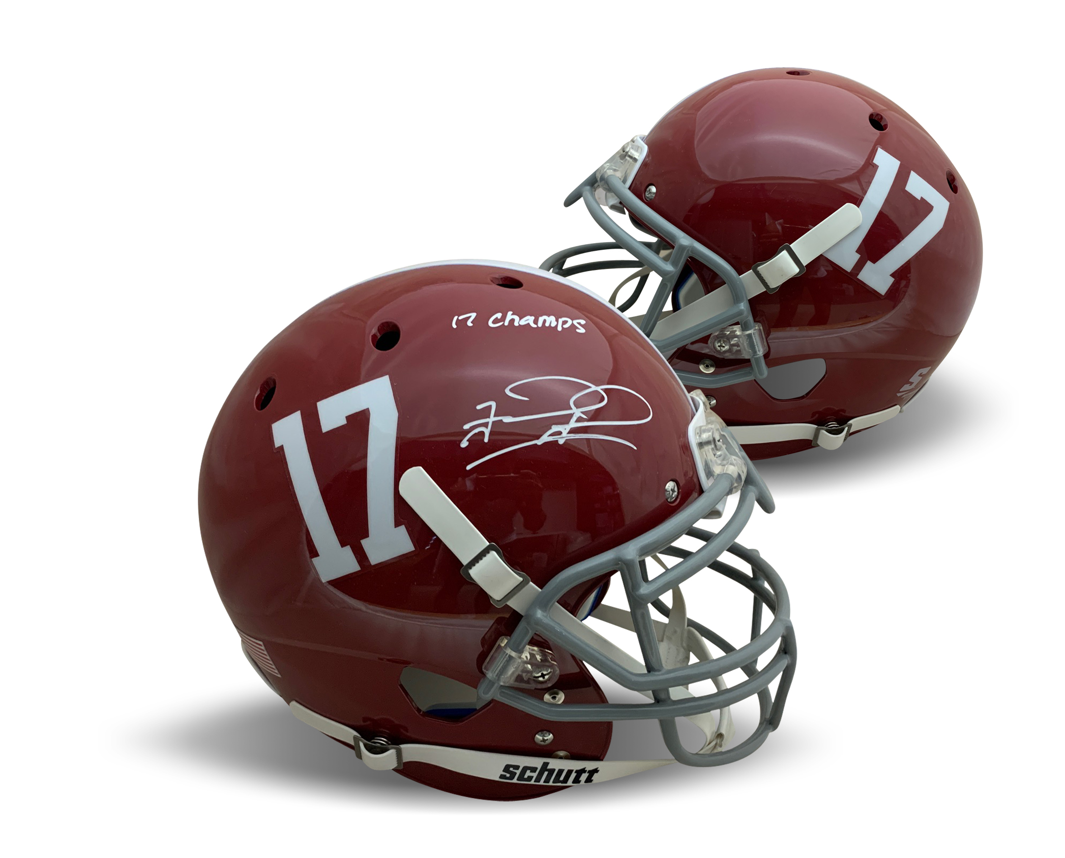 Tua Tagovailoa Autographed Alabama Crimson Tide 2017 National Champions Signed Football Authentic Full Size Helmet Fanatics Authentic COA